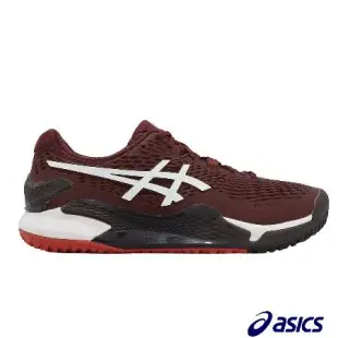 Asics 網球鞋 GEL-Resolution 9 OC 2E 寬楦 男鞋 紅 白 沙地 草地 亞瑟士 1041A378600