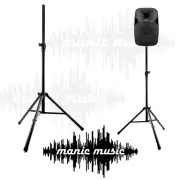 2x Speaker Stand Tripod Base Metal Joint 2m 80kg Pair Heavy Duty Steel PA DJ
