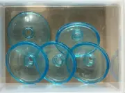 LEGO Parts - Trans-Light Blue Dish 3 x 3 Inverted (Radar) - No 43898 - QTY 5