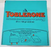 20 TOBLERONE CRUNCHY ALMONDS Swiss Chocolate Bars European Sweets 100g 3.5oz