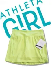 Girls sz L ATHLETA GIRL Melon Green Goal Getter Tennis Skort NWT