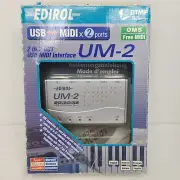 EDIROL UM-2EX USB MIDI Interface - USB to MIDI Cable 2 IN/2 OUT ROLAND **NIOP**