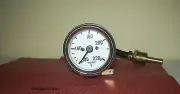 Willys MB Jeep Ford GPW CJ Temperature Gauge White Face chrome bezel