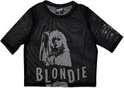 [Rock Off officially licensed products] Blondie Mic Stand Mesh Crop Top
