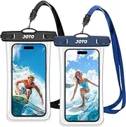 JOTO Waterproof Phone Pouch IPX8 Universal Waterproof Case Dry Bag Phone Protector for iPhone 16 15 14 13 12 11 Pro Max Plus XS XR X 8 Galaxy S24 S23 S22 S21 S20 Pixel Up to 7" -2 Pack, Black/Navy