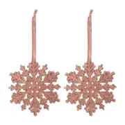 Rose Gold Snowflakes set of 2 100mm