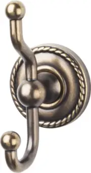 Top Knobs ED2GBZF Edwardian Double Hook German Bronze Rope Backplate