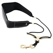 Saxophone Neck Strap Leather Saxophone Strap Pad Adjustable length Alto Sax