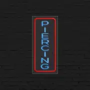 Piercing Sign for Business Displays | LED Flex Neon | 13"W x 32"H x 1"D