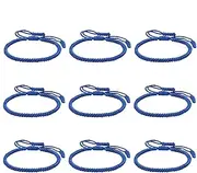 [Generic] Blue Bracelet Woven - Braided Bracelets for Women | Set of 9 Simple String Bracelets, Adjustable Rope Friendship Bangle Bracelets for Men Women
