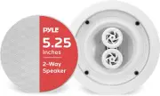 5.25" Ceiling Wall Mount Speakers - 2-Way Weatherproof Full Range Woofer Speaker