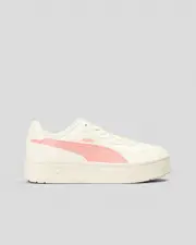 [Puma] Puma Women's Court Lally Skye Shoes in Frosted Ivory/Pink Fruit Cream Size 2 2 Frosted Ivory/Pink Fruit Cream