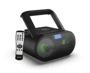 CD Player Bluetooth Boombox AM/FM Portable Radio, Digital LCD MP3/CD, Black