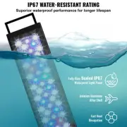 Full Spectrum 26W Aquarium Light with Adjustable Timer and 5 Brightness Levels