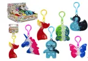 Pop Mate Clip On Keyring Fidget Toy Push Poppers Kids Various Colours & Designs