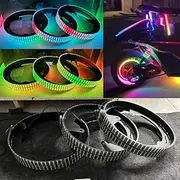 8Rolls - 3PCS Wheel Ring Lights Fit for Polaris Slingshot GT LE S SL SLR SLR LE 2015-2024, RGB Dream Color Chasing Wheel Rim Lights Bluetooth + Remote Control