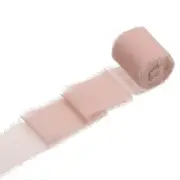 1 Roll Chiffon Ribbon, 1.5 Inch x 5 Yard Silk Ribbon, Pink