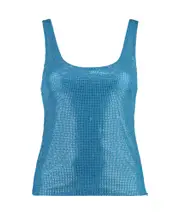 Giuseppe Di Morabito Embellished Scoop Neck Tank Top IT40 Blue