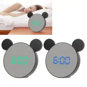 Digital Alarm Clock LED Mirror LCD Display USB Snooze Temperature Table Clocks