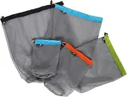 GAROZATION 1 Set Outdoor Storage Bag Set Mesh Sack Compression Bag for Compression Stuff Sack Mesh Hiking Bag Stuff Bags for Sleeping Bags Mesh Storage Bag Large