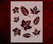 Leaf Leaves Fall Autumn 8.5" x 11" Stencil FAST FREE SHIPPING (770)