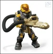 HALO MEGA CONSTRUX BLOKS UNSC YELLOW FLAME MARINE FIGURE 10TH ANNIVERSARY SERIES