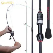 Spinning Fishing Rod 1.8m UltraLight Carbon Fiber Rod 3Section with EVA Handle