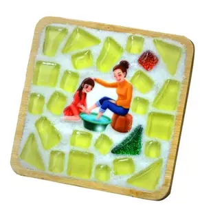 國慶節 DIY馬賽克杯墊兒童材料包貼片鍋墊托方塊拼貼幼兒園親子