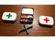 (8) - Altoids Smalls Tin Pill Box Divider - Four Section Medicine Case Container