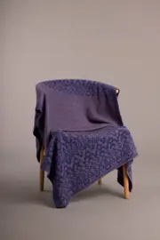 Lilac - Possum Merino Fair Isle Throw