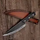 Chef's Knife Kitchen Slicing Meat Peeling High Carbon Clad Steel Wood Handle Cut