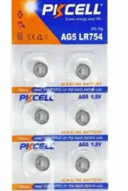6X LR754 AG5 SR754 G5 SR48 393 193 309 D309 1.5V Alkaline Button Cell Battery