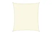 Wallaroo Waterproof 160GSM Outdoor Sun Shade Sail Canopy Cream Square 6 x 6m