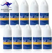 10 Bottles Super Strong Nail Glue for Acrylic Nails, Professional Salon Quality,