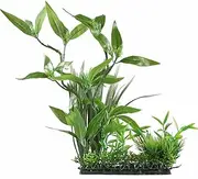 CNZ Aquarium Decor Fish Tank Decoration Ornament Artificial Plastic Plant Green 33cm Tall