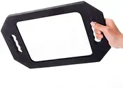 Mpowtech Hand Held Mirror with Handle,Haircut Barber Mirror for Hair and Beauty Salon - Barbershop (16.14 L x 9.84 W)