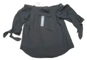 Decjuba Isabel Off Shoulder Top Black Size 8 Brand New with Tags