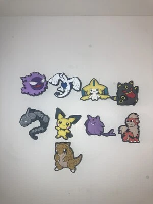 9pc Pokémon Character Shoe Croc Charms