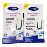 Lot Of 2 ProVent Skin Tag Removal Band Kit-10(Removal Bands&Cleansing Pads)05/26