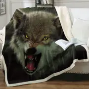 Cool Wildlife Animal Art Nightbreed Moon Wolf Throw Blanket