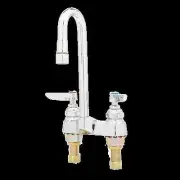 T&S Brass B-0874 4" Deck Mount Lavatory Faucet w/ 9-11/16" Rigid Gooseneck