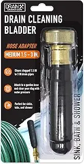 DrainX Hydro Pressure Drain Cleaning Bladder - Fits 1.5" to 3" Drain Pipes - Unclogs Stubborn Blockages in Bathroom Sinks, Shower Drains, Bathtubs, Plumbing Pipes
