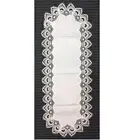 White Lace Embroidered Kitchen Table Runner 16 x 45 Inch New