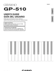Owners Manual/User’s Guide Intructions Casio GP-510 Celviano Electronic Keyboard