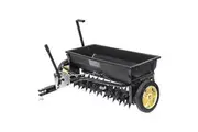 VEVOR 100 LB Broadcast Spreader Tow Behind Poly Drop Spreader Fertilizer Seeder