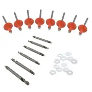 Large Head Rivet Kit w/ Drill Bits, Orange, 3/16 Inch, 500-Piece