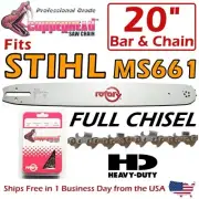 Rotary COPPERHEAD 20" BAR & FULL CHISEL CHAIN 3/8 .050 72 Fits STIHL 066 - MS661