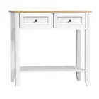 Oikiture Console Table Hallway 2 Drawers Display Shelf