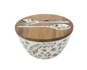 Better Homes & Gardens ~ 4-Pc. Melamine Salad Serving Bowl & Utensil Set ~ GREEN