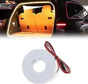 Dynamic Flowing Car Trunk Light Strip, Cuttable Waterproof Cars Trunk Led Light Strip, Car Led Strip Lights - Cargo Ambient Lighting for Cars Suvs Trucks (Warm White,4m / 157in)